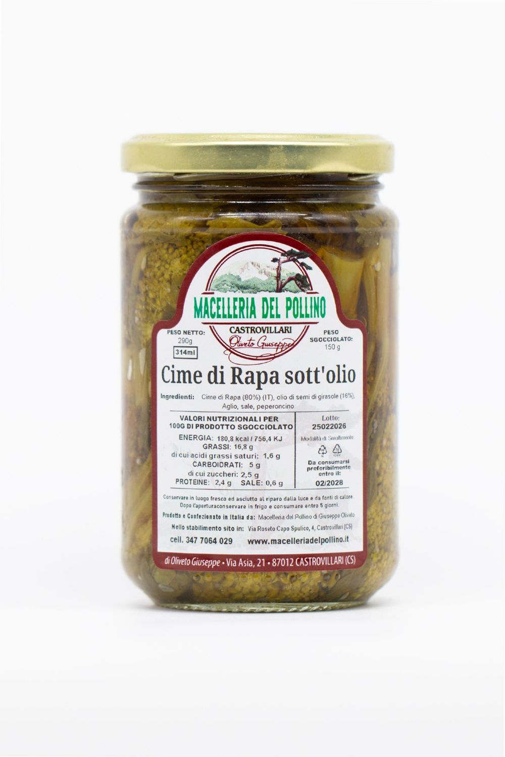 Cime di Rapa Sott'olio Artigianali