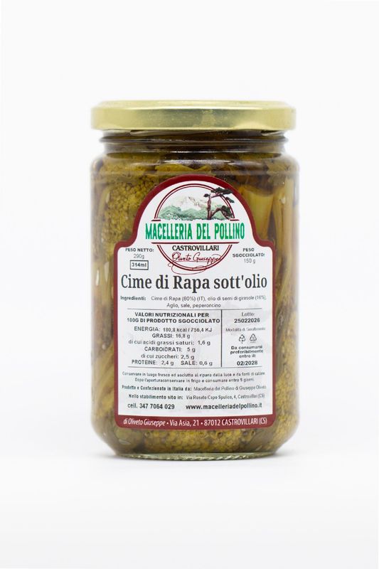 Cime di Rapa Sott'olio Artigianali