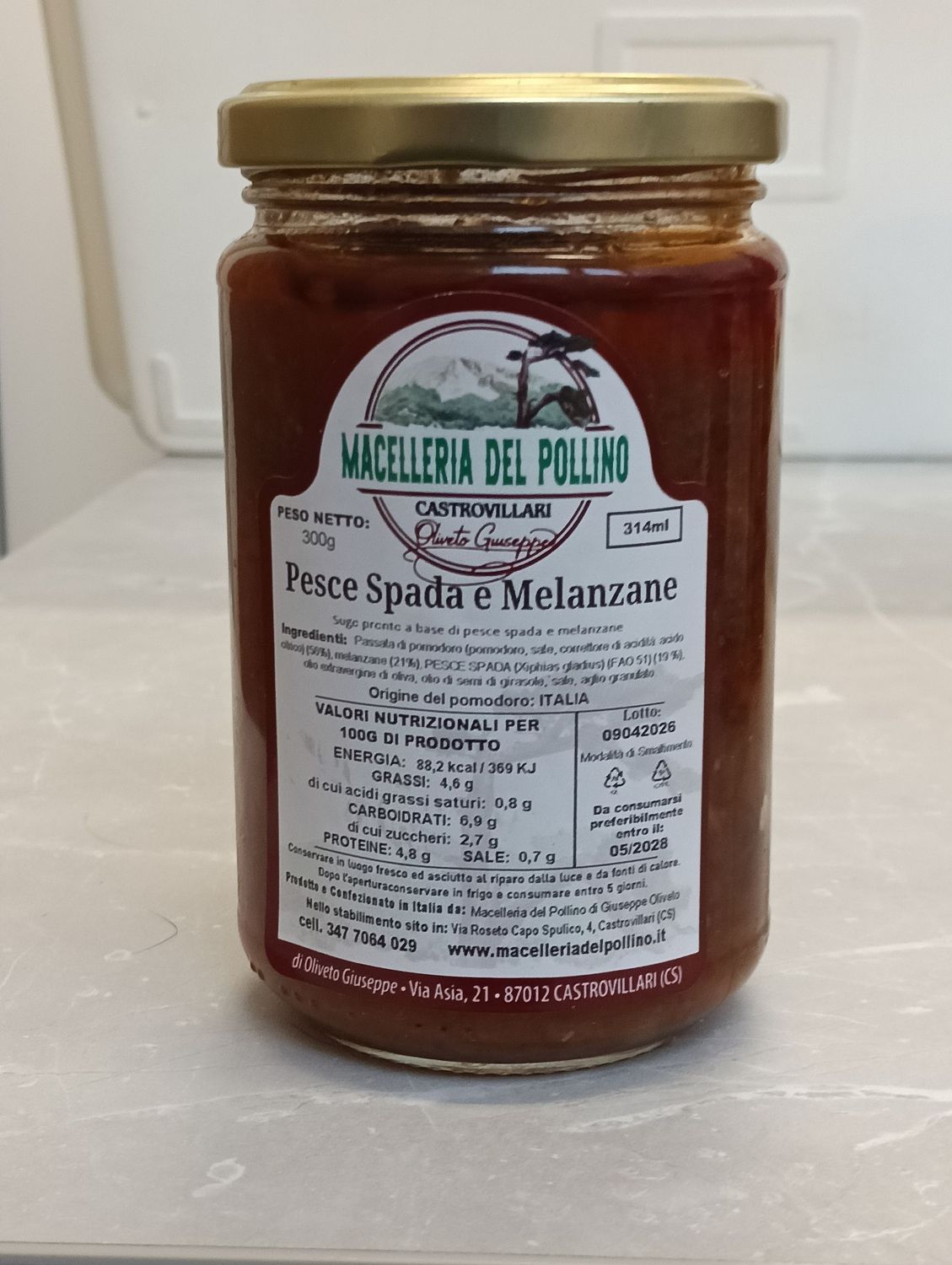 Sugo pesce spada e melanzane