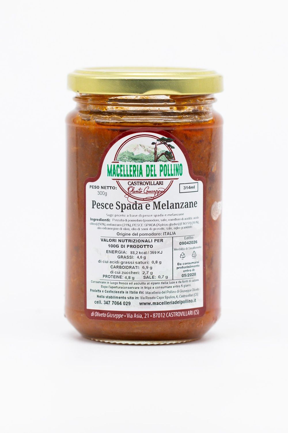 Sugo pesce spada e melanzane
