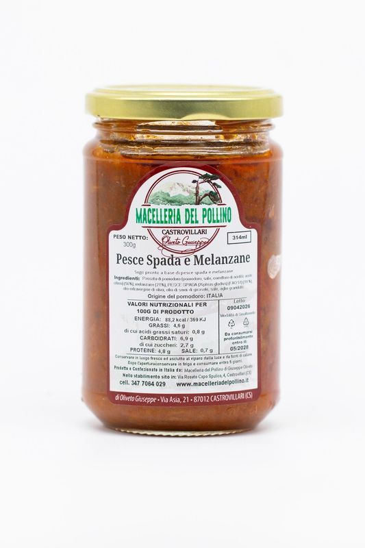 Sugo pesce spada e melanzane