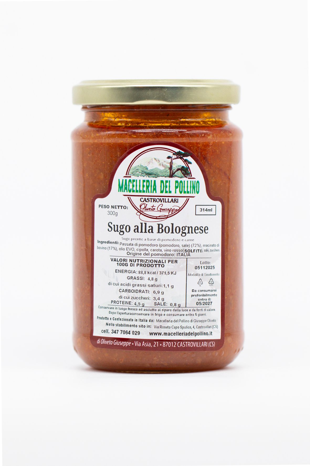Sugo Pronto alla Bolognese - Azienda Familiare Oliveto - Calabria - Castrovillari