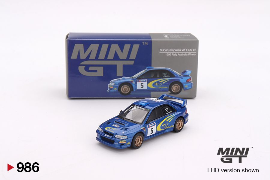 Mini GT Subaru Impreza WRC99 #5 1999 Rally Australia Winner