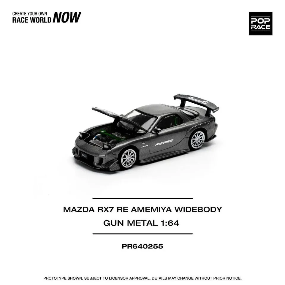 Pop Race Mazda RX-7 Re-Amemiya Widebody Gun Metal