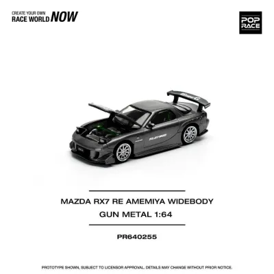 Pop Race Mazda RX-7 Re-Amemiya Widebody Gun Metal