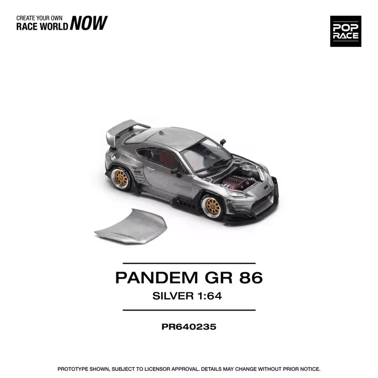 Pop Race Toyota Pandem GR86 Silver