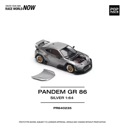 Pop Race Toyota Pandem GR86 Silver