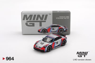 Mini GT Porsche 911 Dakar Ice Gray Metallic Rally 1978