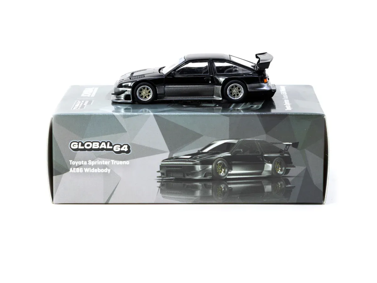 Tarmac Toyota Sprinter Trueno AE86 Widebody Black/Grey Jonsibal Designworks