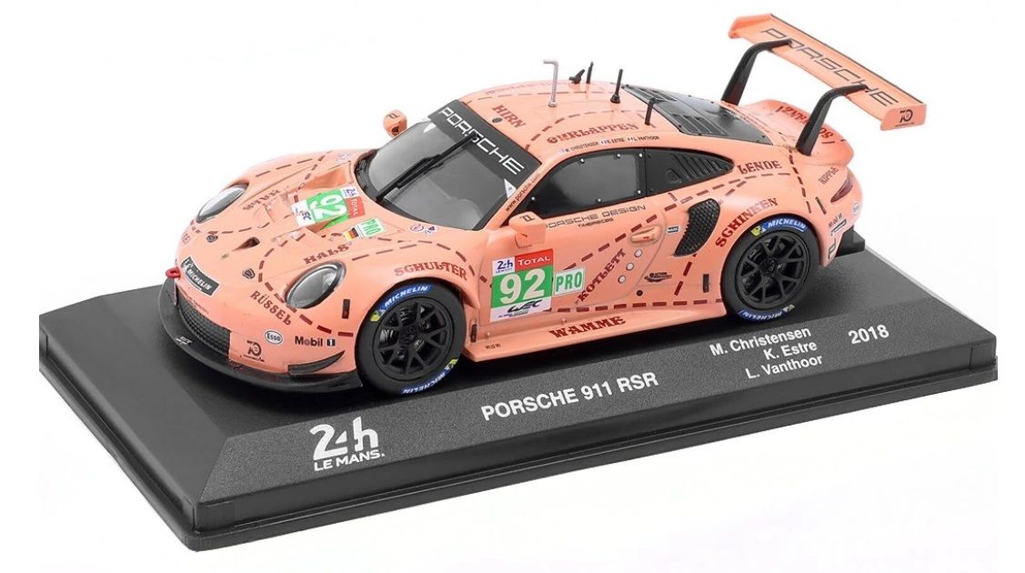 Altaya Porsche 911 RSR #92 24h Le Mans 2018 Pink Pig