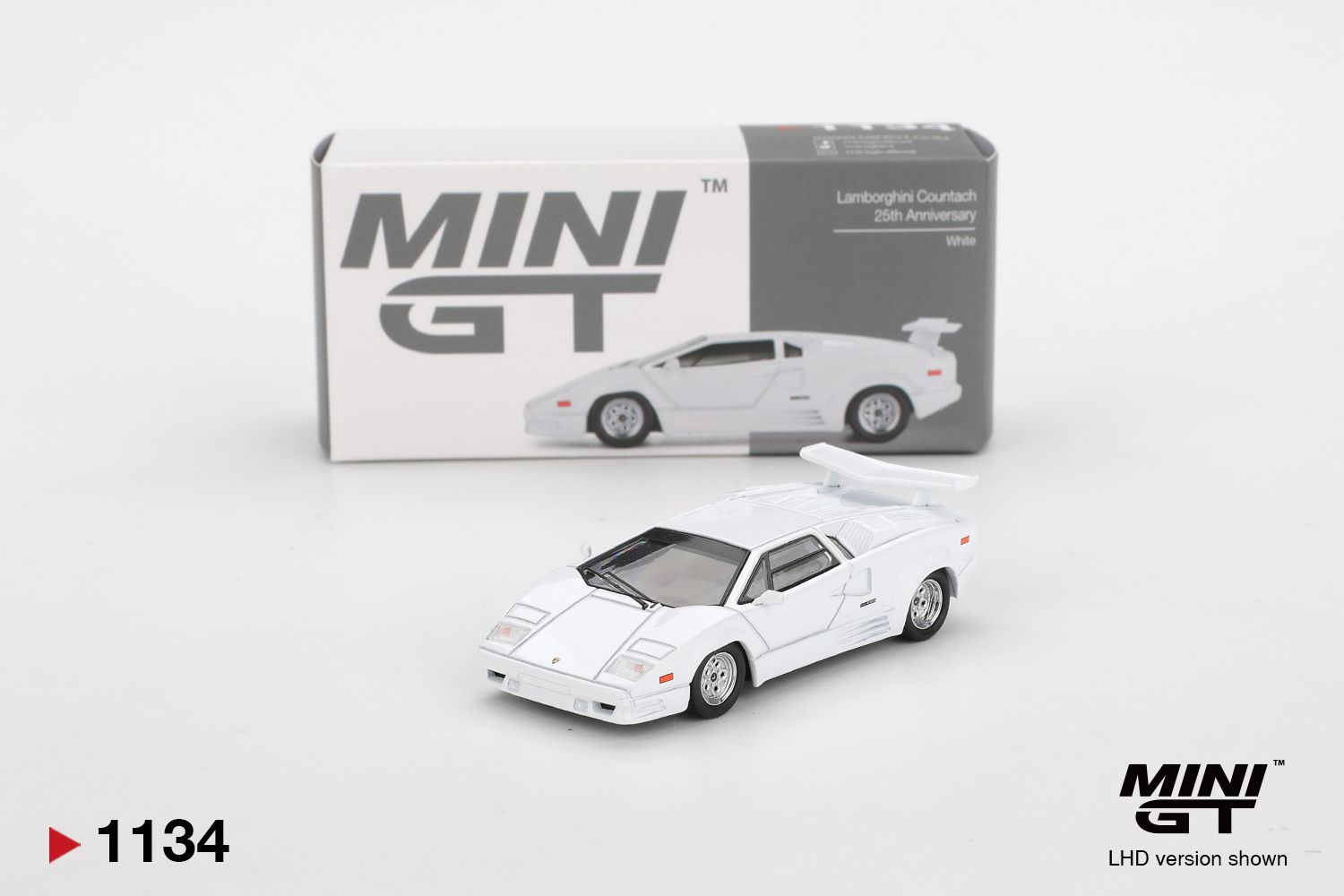 Mini GT Lamborghini Countach 25th Anniversary White
