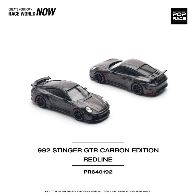 Pop Race Porsche 992 Stinger GTR Carbon Edition Red Line