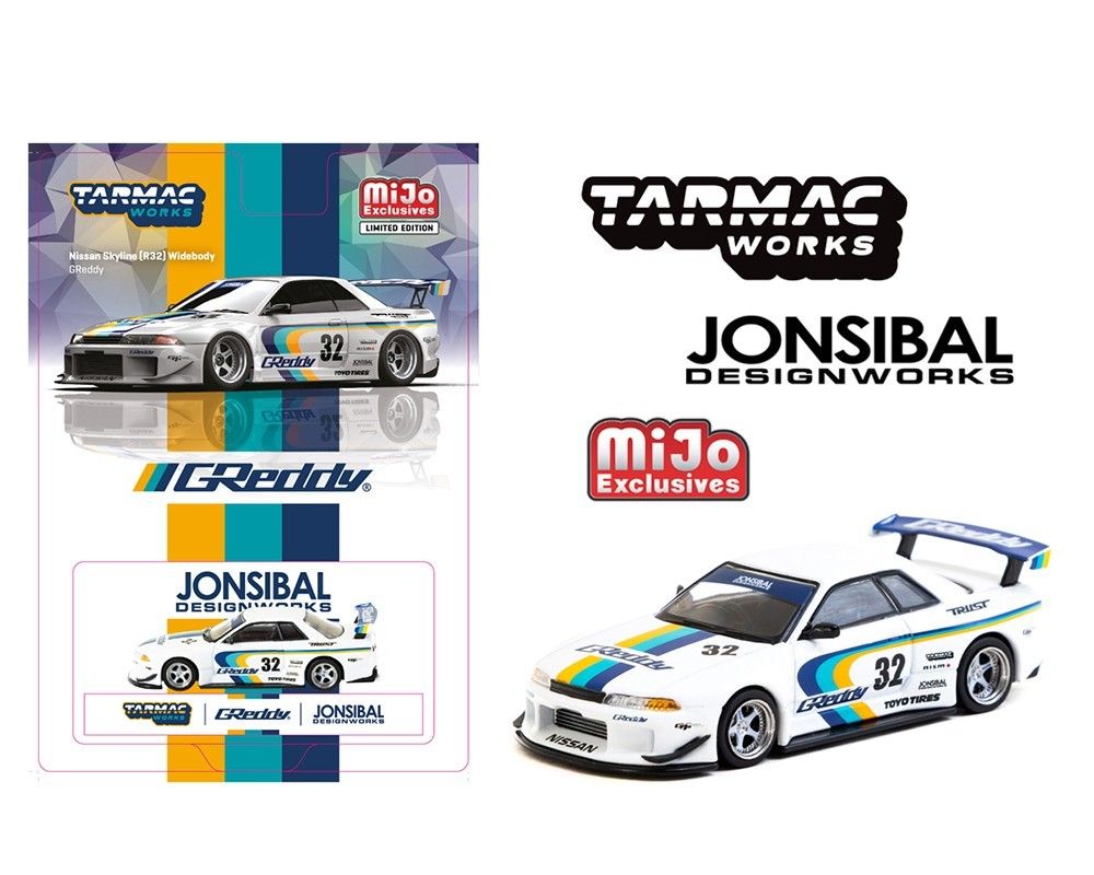 Tarmac Nissan Skyline (R32) Widebody GReddy Jonsiball Mijo Exclusives Limited Edition