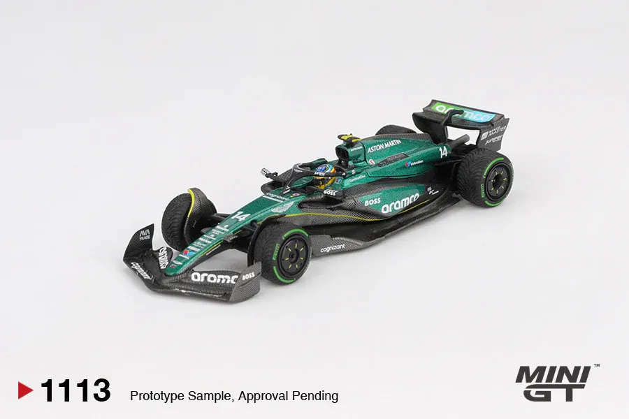 Mini GT Aston Martin AMR24 #14 2024 F1 Canadian GP Fernando Alonso