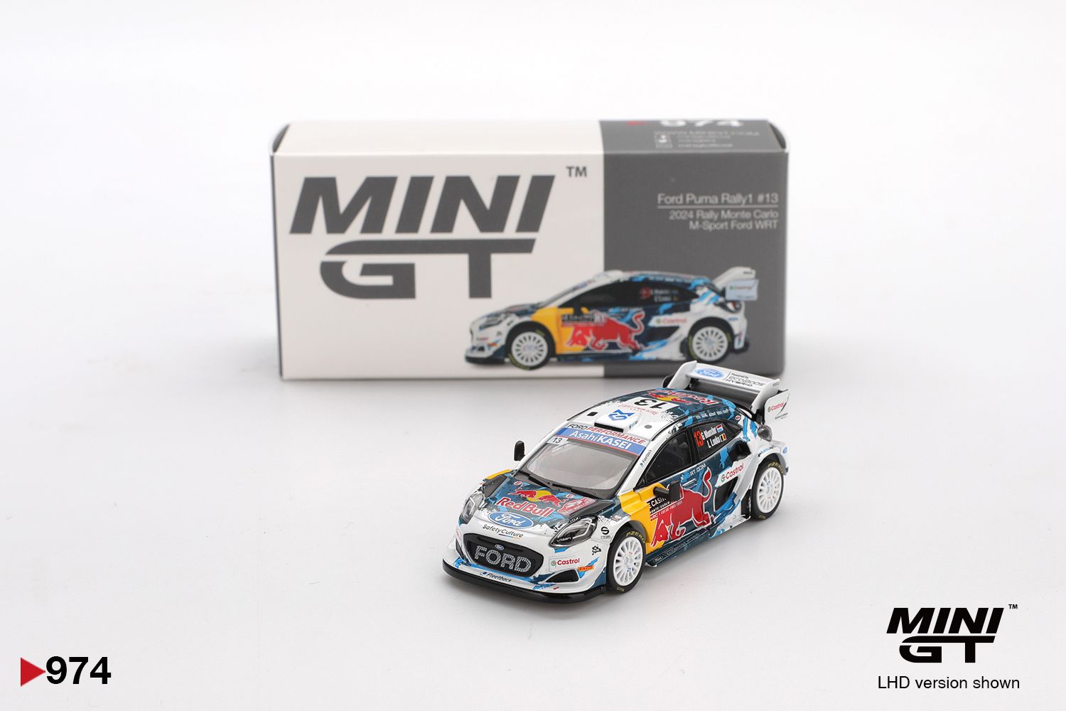 Mini GT Ford Puma Rally1 #13 M-Sport Ford WRT 2024 Rally Monte Carlo