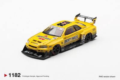Mini GT Nissan LB-ER34 Super Silhouette SKYLINE Sport Yellow