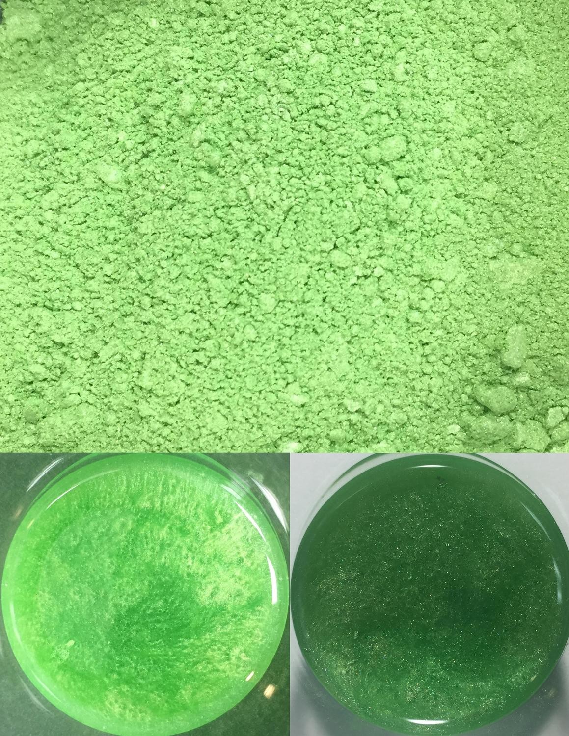 metallic pigments green/pigments métalliques vert