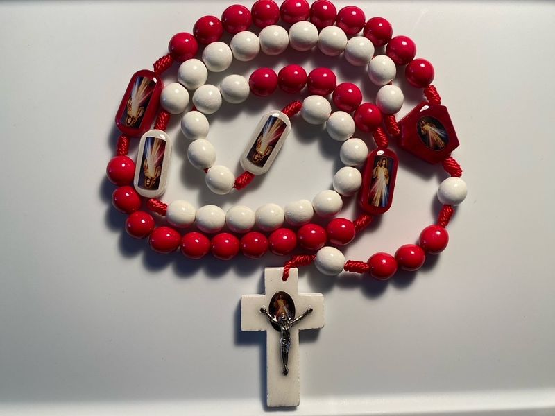 Divine Mercy Large Wooden Rosary