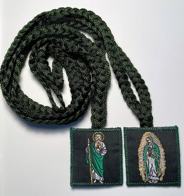 St. Jude Scapular - Green, Large