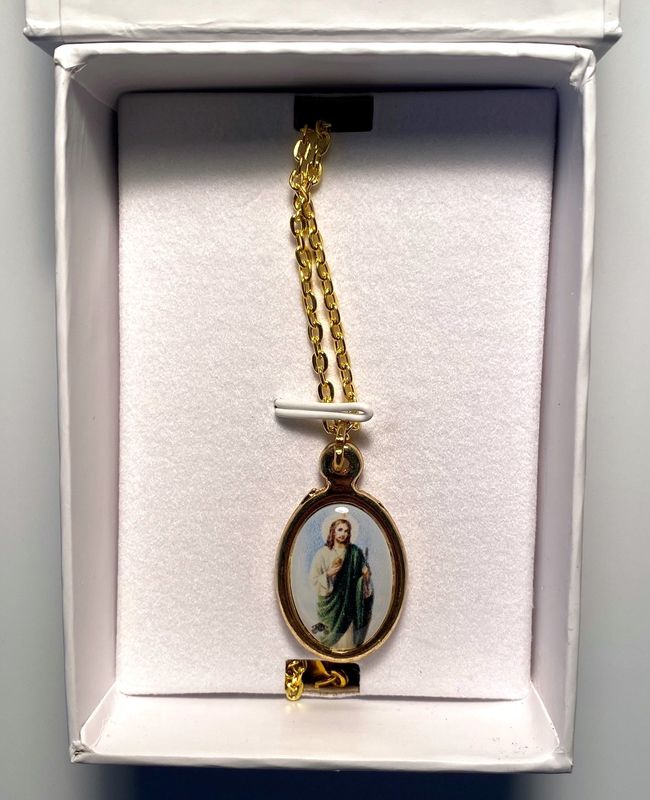 St. Jude Necklace - Color with Gold Trim