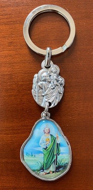 St. Jude Keychain - St. Joseph (Silver)
