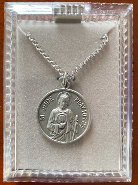 St. Jude Necklace - Round Medal