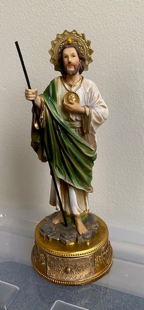 St. Jude Statue - 9&quot; w/Rosary drawer