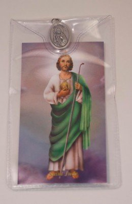Estampita de San Judas con medalla (Español)