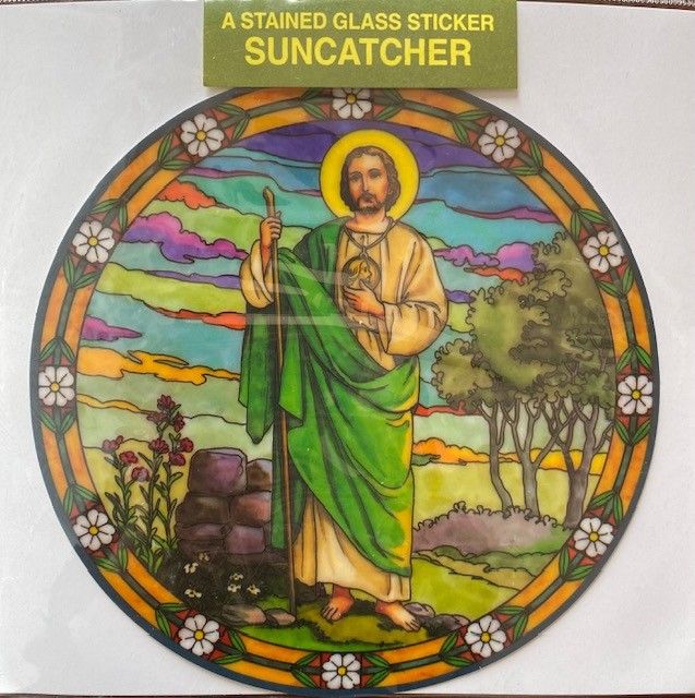 St. Jude Stained Glass Sticker Suncatcher