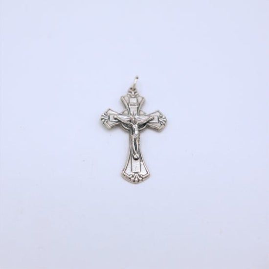 Medium Size Crucifix - silver tone