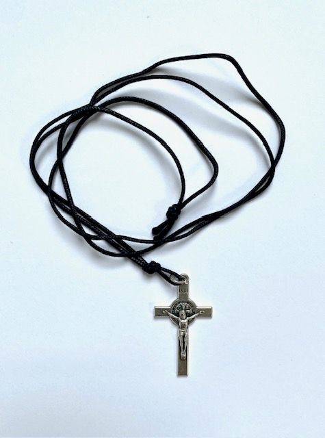 St. Benedict Crucifix on black cord