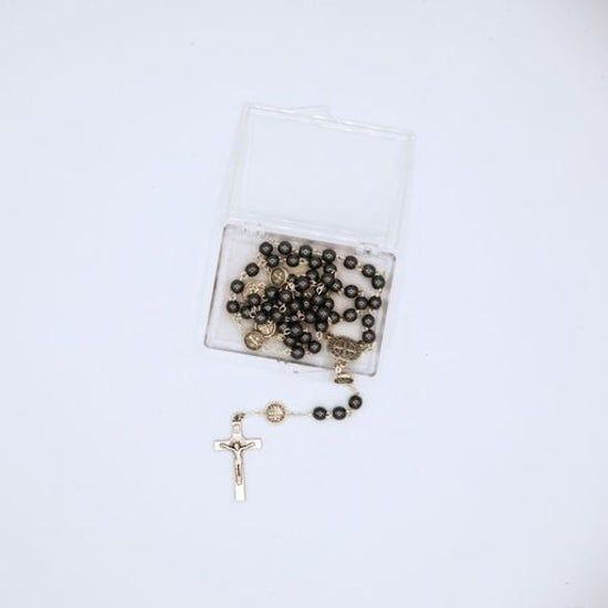 St. Benedict Hematite Rosary St. Benedict Hematite Rosary