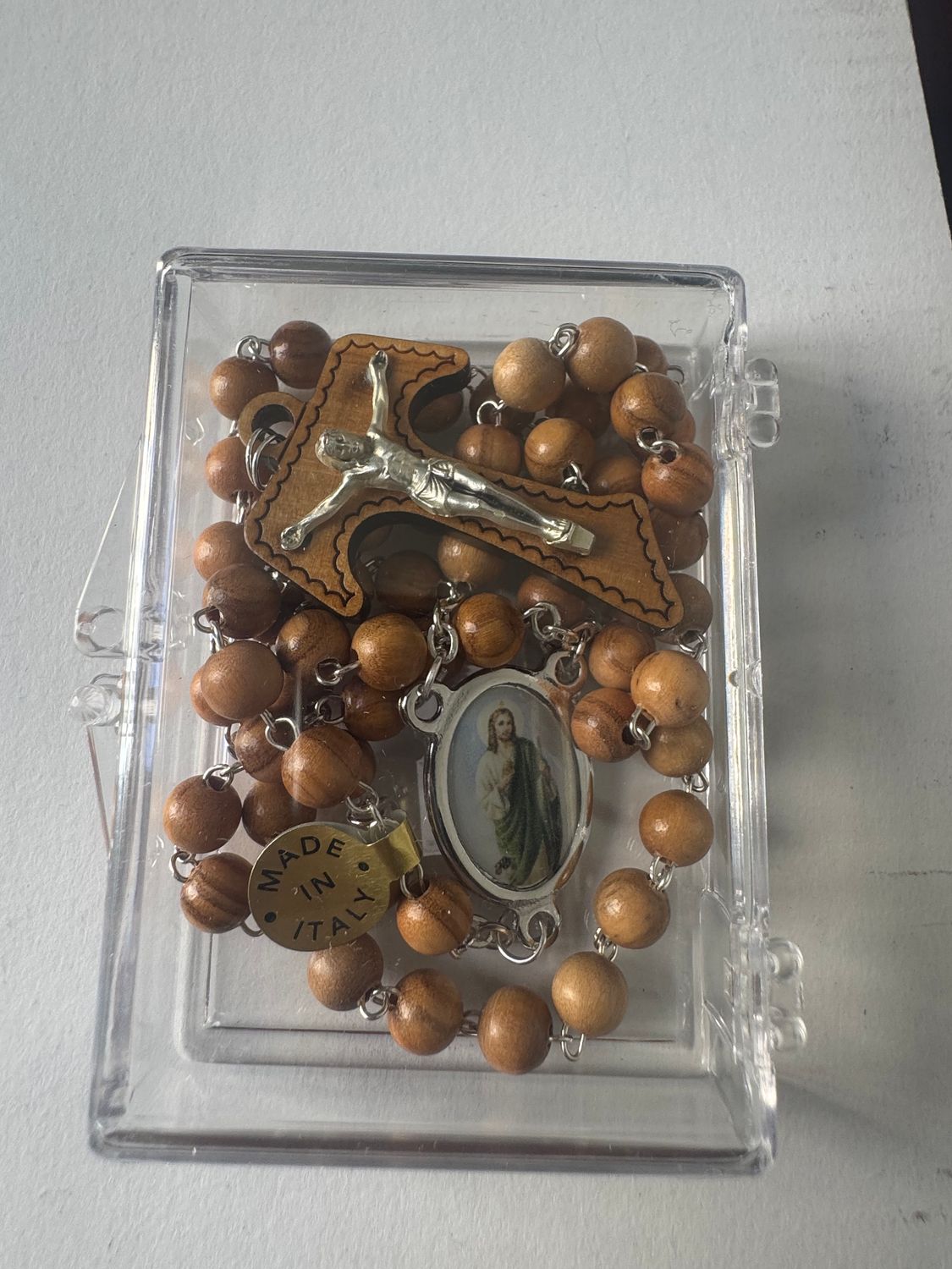 St. Jude Rosary with Olive Wood Beads St. Jude Rosary with Olive Wood Beads