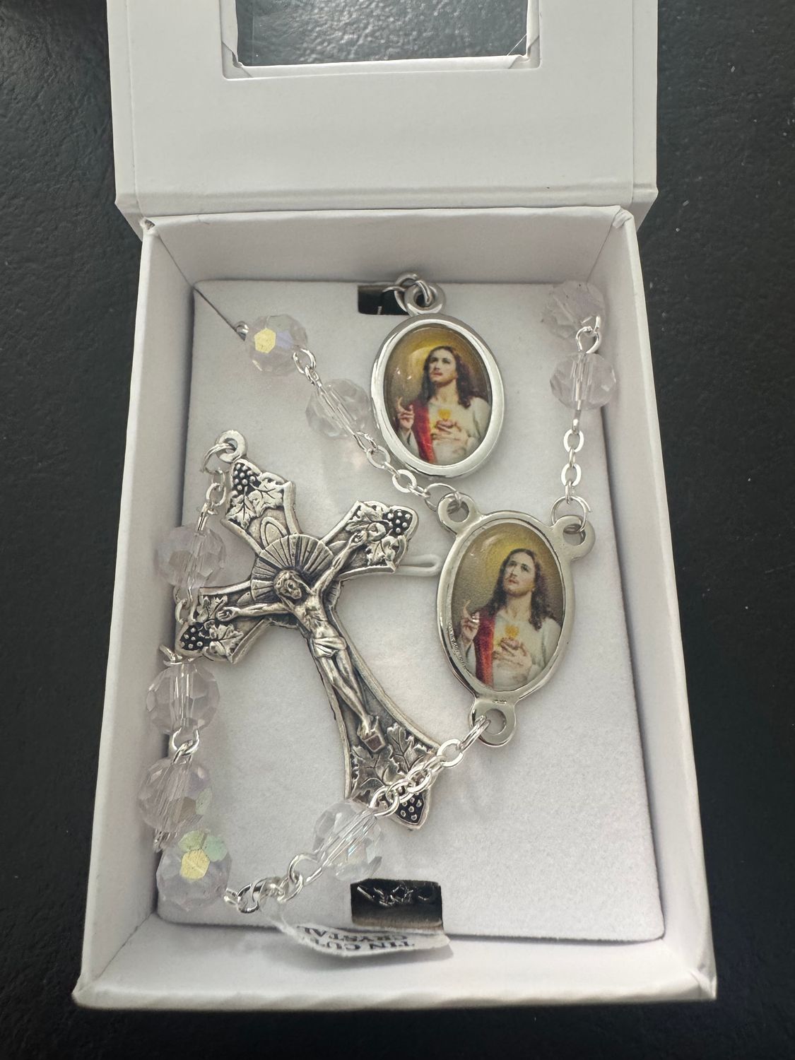Sacred Heart of Jesus Crystal Rosary Sacred Heart of Jesus Crystal Rosary