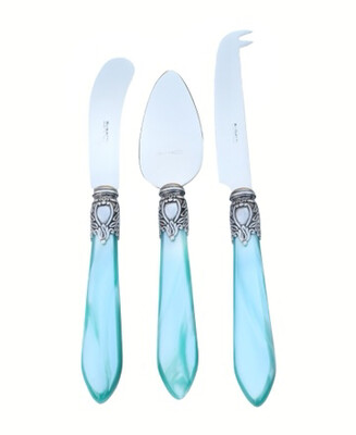 Oxford Antique 3 Piece Cheese Set Turquoise