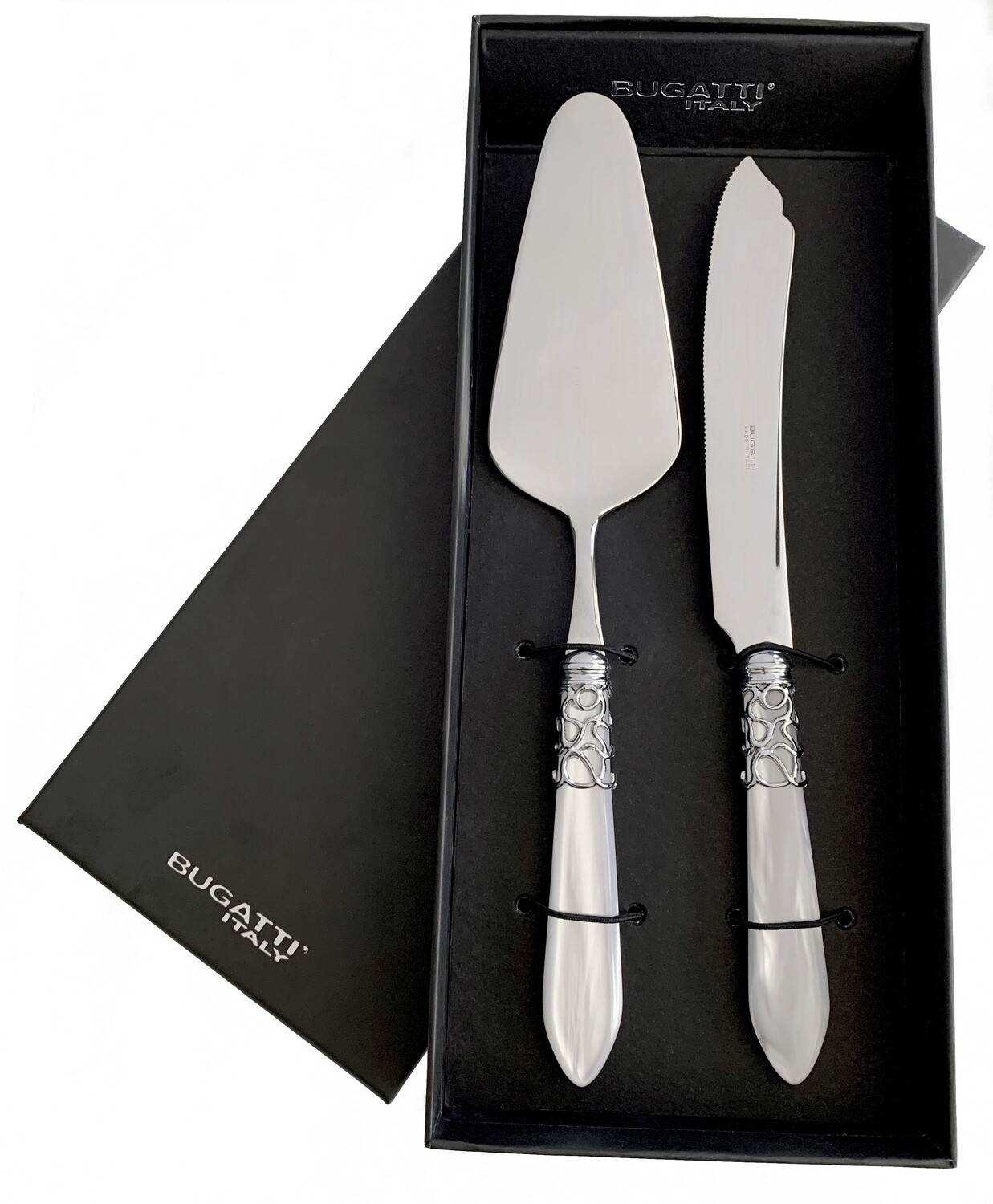 Melodia 2 Piece Cake Serving Set White