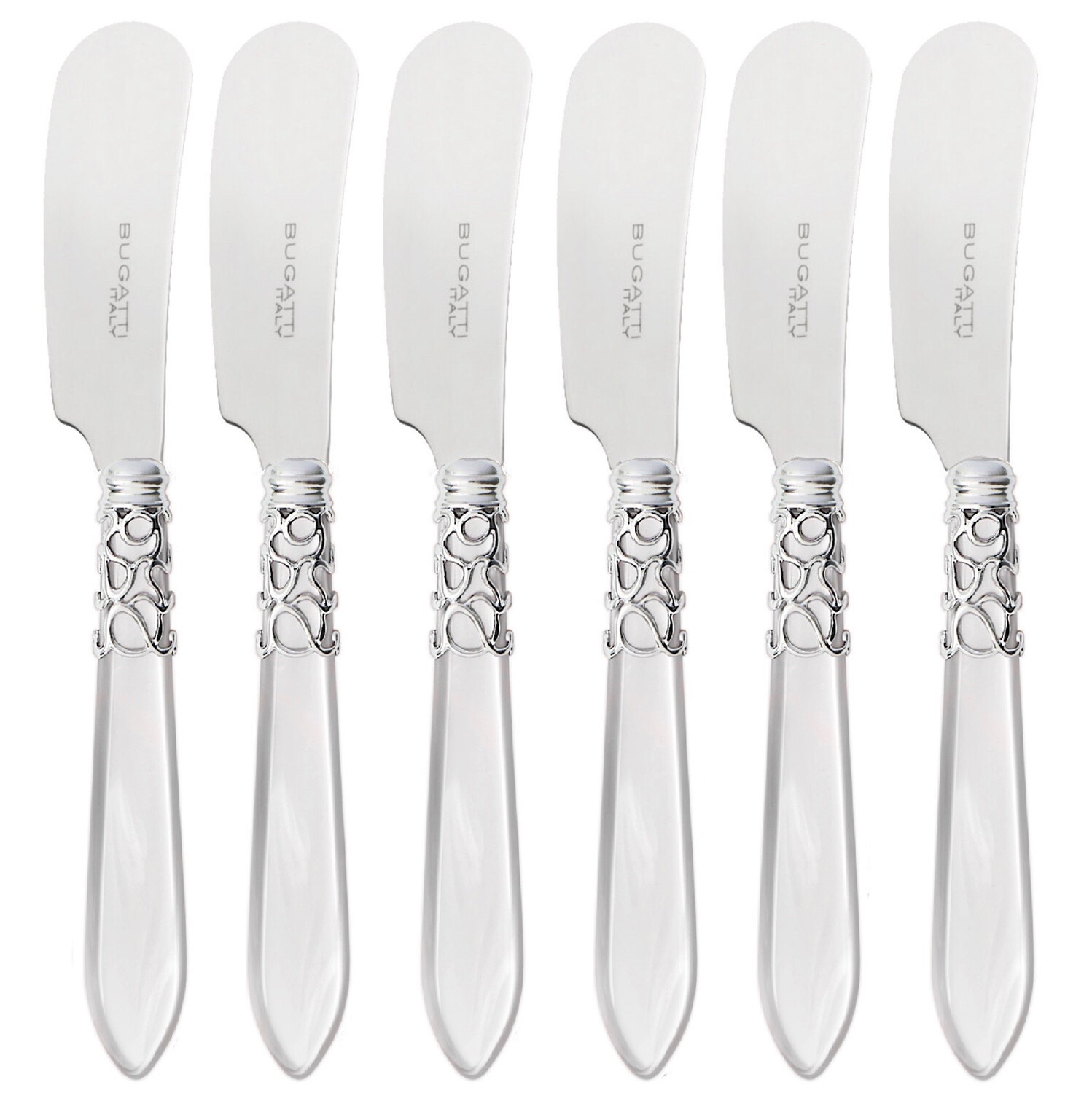 Melodia Spreaders / Butter Knives Set white