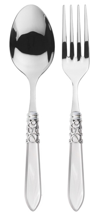 Melodia 2 Piece Serving Set white