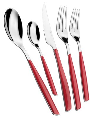 Glamour 5 Piece Place Setting  Red