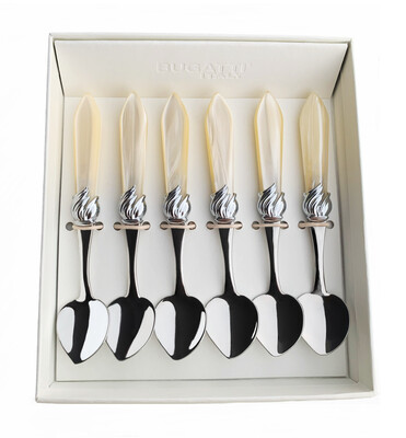Falabella Heart Shape Mocha Spoons Set ivory Falabella Heart Shape Mocha Spoons Set ivory