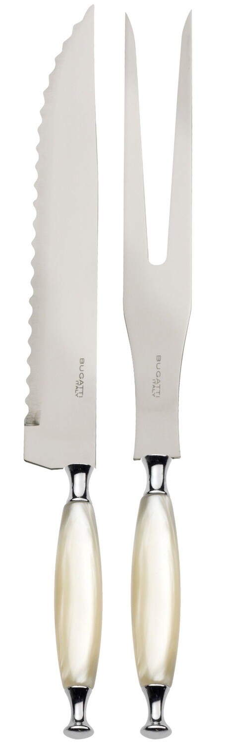 Country 2 Piece Carving Set ivory