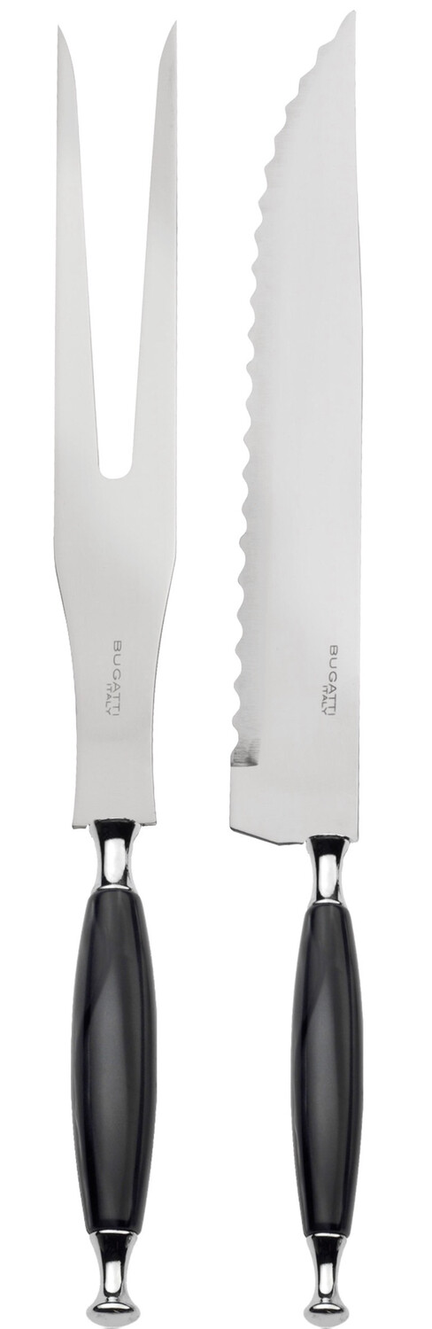 Country 2 Piece Carving Set black