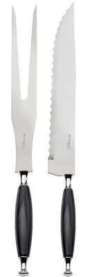 Country 2 Piece Carving Set black