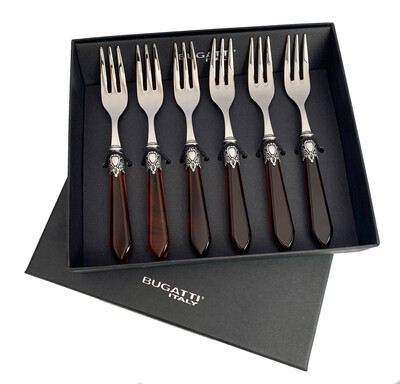 Oxford Antique 6 Piece Cocktail Fork Set Tortoise Shell