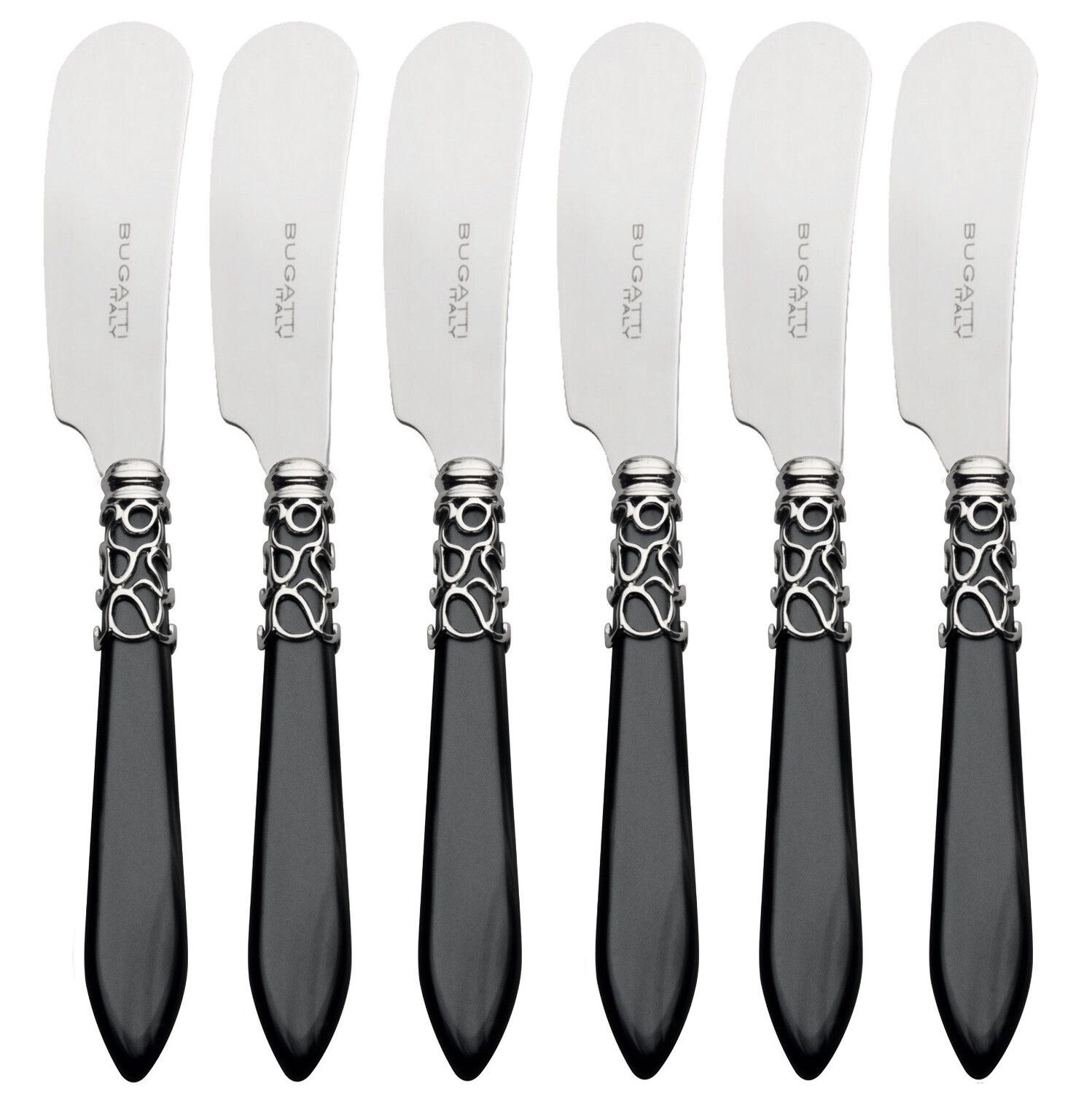 Melodia Spreaders / Butter Knives Set black