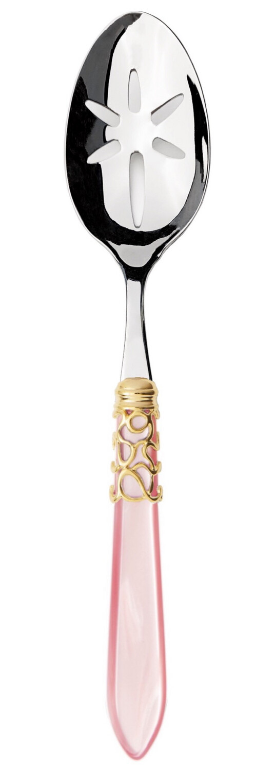 Melodia Gold Slotted Serving Spoon pink