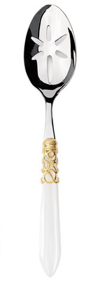 Melodia Gold Slotted Serving Spoon white Melodia Gold Slotted Serving Spoon white