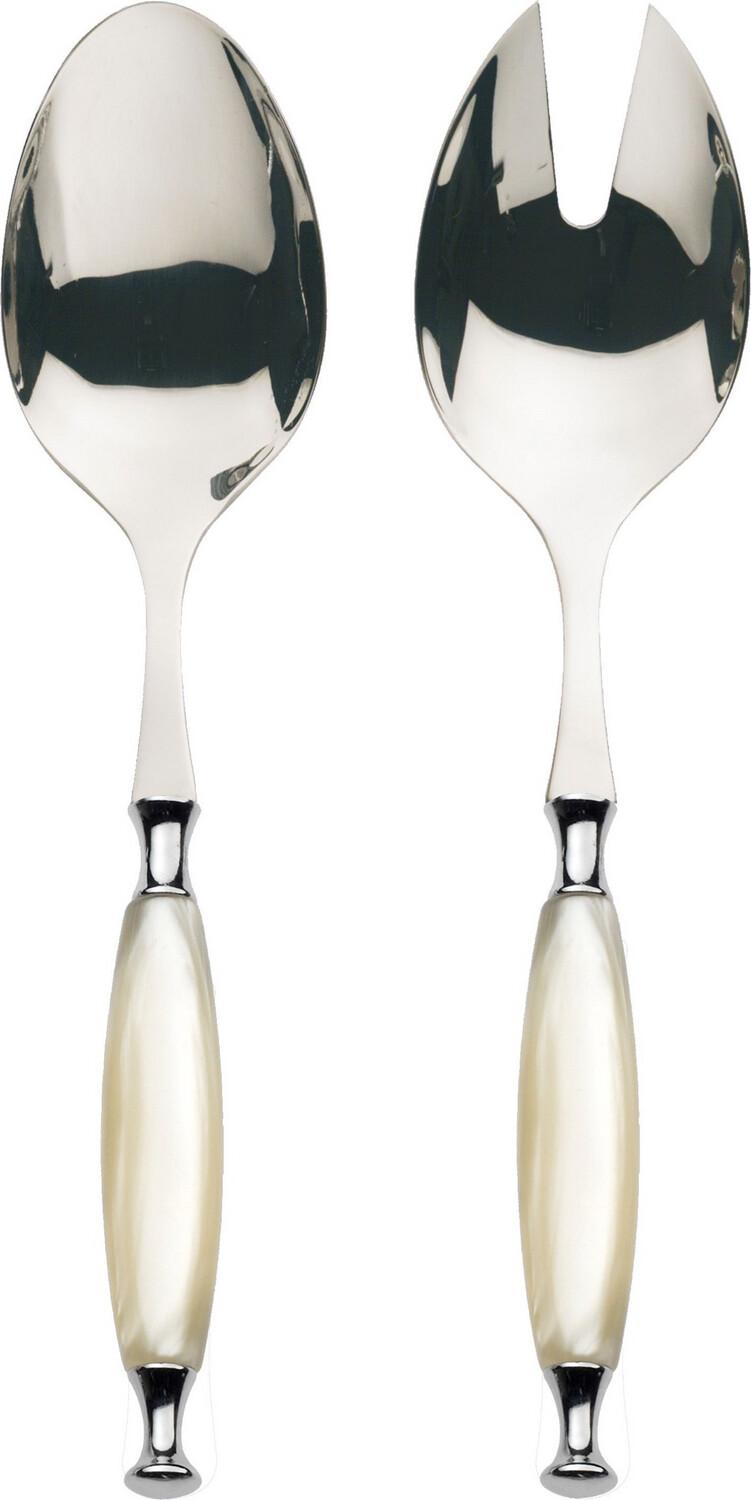 Country 2 Piece Salad Serving Set ivory