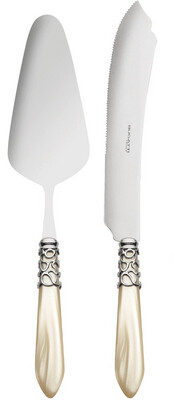 Melodia 2 Piece Cake Serving Set ivory