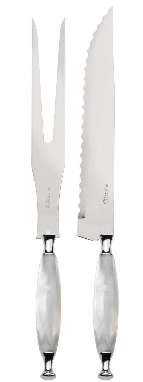 Country 2 Piece Carving Set white